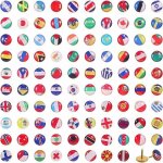 Punaises cratives avec drapeaux nationaux 200 pices motifs assortis pour tableau daffichage et bureau ...