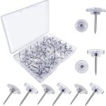 Punaises transparentes murales ? 100 pcs t�te plate posters photos label