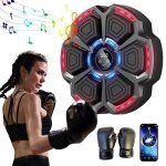 Punching ball musical bluetooth intelligent - entra�nement interactif avec 9 vitesses 9 modes leds rgb ...