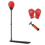 Punching ball sportnow sac de vitesse hauteur rglable 70 - 105 cm avec gants et pompe  main