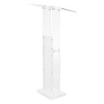 Pupitre de conférence 1265 cm - duoku - podium sur pied en acrylique - lutrin pour présentation - avec ... Pupitre de conférence 1265 cm - duoku - podium sur pied en acrylique - lutrin pour présentation - avec ...