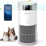 Purificateur dair pour maisons avec animaux - amicura p2 - filtre hepa h13843 m� / h cadr 450 m� / h ...