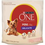 Purina one mini delicate - croquettes au saumon avec du riz - pour chien de petite taille � la digestion ...