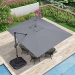 Parasol déporté purple leaf 27 x 35 m rectangulaire avec base en croix poteau et rotation à 360° toile ... Parasol déporté purple leaf 27 x 35 m rectangulaire avec base en croix poteau et rotation à 360° toile ...