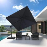 Parasol dport purple leaf aluminium 3 x 3 m carr avec inclinable  gauche et  droite 60 et rotation ...