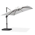 Parasol déporté rectangulaire purple leaf 3 x 4 m multiples ajustements de hauteur et rotation à 360° ... Parasol déporté rectangulaire purple leaf 3 x 4 m multiples ajustements de hauteur et rotation à 360° ...