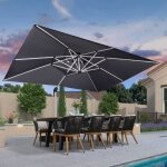 Purple leaf parasol dport 3 x 4 m rectangulaire parasol de jardin extrieur toit  double rotatif 360 ...