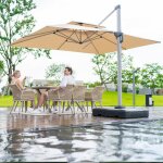 Purple leaf parasol dport rectangulaire 2. 7 x 3. 3 m parasol de jardin extrieur toit  double rotatif ...