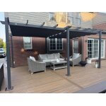 Purple leaf pergola aluminium 3. 65 x 6 m tissu teint en fil pergola pour terrasse extérieur toit coulissante ... Purple leaf pergola aluminium 3. 65 x 6 m tissu teint en fil pergola pour terrasse extérieur toit coulissante ...