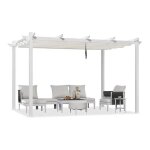 Purple leaf pergola aluminium 3 x 4 m tissu teint en fil pergola pour terrasse extrieur toit coulissante ...
