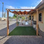 Pergola aluminium cadre teck purple leaf 3 x 3 m kaki toit coulissant extrieur avec toit inclin protecteur ...