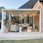 Purple leaf pergola bioclimatique 4. 243 m en aluminium lames orientables pour jardin ou terrasse blanc ...