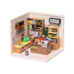 Puzzle 3d en bois � construire - robotime super cr�ateur fascinant librairie plastique diy miniature ...