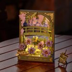Puzzle 3d en bois � construire - robotime rolife lys d?eau scintillant wall art 3d puzzle en bois