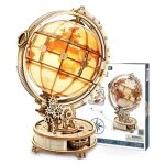 Puzzle 3d bois globe lumineux maquette en bois a construire adulte - kits de modles de bricolage construction ...
