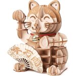 Puzzle 3d maquette en bois a construire pour adulte enfants chat chanceux kits de mod�les de bricolage ...