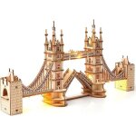 Puzzle 3d - retro - tower bridge - bois - led - 113 pi�ces