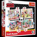 Puzzle - trefl - puzzle 4in1 minnie et ses amis - 71 pi�ces - 4 images - 3 ans et plus