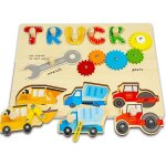 Puzzle en bois 3 an montessori puzzle bois enfant alphabet camion encastrement jeux en bebe jouet ducatif ...