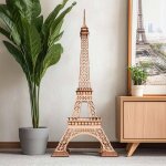 Puzzle en bois 3d - robotime rokr tour eiffel plus kits m�caniques