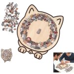 Puzzle en bois en forme de chat de couleur morandi de 135 pi�ces puzzle en bois en forme de chat mignon ...