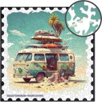 Puzzle en bois de forme irrgulire - srie hello traveler - costa brava - 42x42 cm - 500 lments - ...