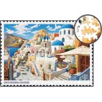 Puzzle en bois de forme irrgulire - srie hello traveler - santorini - 51x34 cm - 500 lments - milliwood ...