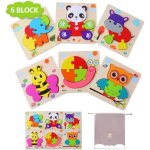 Puzzles en bois jouet bebe pour 1 2 3 ans 3d transport puzzle 5pices puzzle  encastrements jouets montessori ...