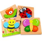 Puzzles en bois jouets montessori enfant 2 3 4 ans bbs auto jeux educatif apprentissage puzzle  encastremen ...