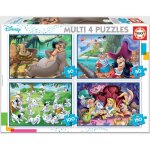 Puzzle disney - educa - multi 4 in 1 classiques - 50  150 pices - aladin jungle peter pan alice
