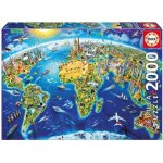 Puzzle symboles du monde 2000 pices - educa - tableaux et peintures - multicolore - adulte