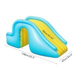 Pwshymi toboggan gonflable glissement deau gonflable glissement de piscine jeux electronique bleu