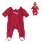 Pyjama ptales de c?urs - corolle - mon premier - rouge - pour poupon 30 cm