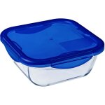 Pyrex cook&go plat de conservation carré 19l 21cm + couvercle bleu Pyrex cook&go plat de conservation carré 19l 21cm + couvercle bleu