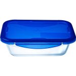 Pyrex cook&go plat de conservation rectangulaire 17l 24x18cm + couvercle bleu