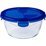 Pyrex cook&go plat de conservation rond 07l 15cm + couvercle bleu Pyrex cook&go plat de conservation rond 07l 15cm + couvercle bleu