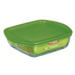 Pyrex plat  four + couvercle cook and store basic 14x12 cm transparent