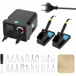 Pyrograveur num�rique 100w - kcvv - 20 embouts - temp�rature 100 - 500�c - �cran lcd - compatible bois ...