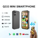Q333 4g mini smartphone 4gb 64gb 5mp / 8mp android 12. 0 mtk6762 2000mah bluetooth 5. 0 reconnaissance ...
