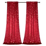 Qelus lot de 2 rideaux en velours  isolation thermique occultants avec flocon de neige dor pour nol ...