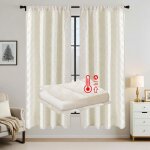 Qelus 2x rideaux occultants thermiques double couche isolants anti froid&vent rideaux dhiver pour fenêtre&port ... Qelus 2x rideaux occultants thermiques double couche isolants anti froid&vent rideaux dhiver pour fenêtre&port ...