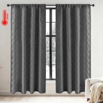 Qelus 2x rideaux occultants thermiques double couche isolants anti froid&vent rideaux dhiver pour fenêtre&port ... Qelus 2x rideaux occultants thermiques double couche isolants anti froid&vent rideaux dhiver pour fenêtre&port ...