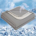 Qelus couette rafra�chissante 100x150cm en coton ete r�versible gris arc - chill double face cougrisure ...