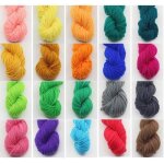 Qf06658 - lot de 20 pelotes de laine de 100g en acrylique pour tricot double - assortiments de couleurs ...