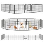 Qianruida enclos pour chien modulable parc pour chien 80 x 60 cm clture pliable animaux grillage 12 ...