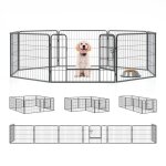 Qianruida enclos pour chien modulable parc pour chien 80 x 60 cm clture pliable animaux grillage 8 panneaux ...