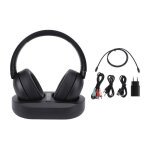 Qiilu casque tv sans fil pour seniors - confort d�coute avec base de chargement bluetooth 5. 3 et utilisation ...