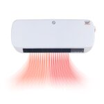 Qlt chauffage mural cramique 2 - en - 1 - radiateur lectrique avec thermostat minuteur et programmation ...