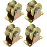 Quatre poulies de levage capacit� de 210 kg poulies � c�ble avec roulettes � fentes pour c�bles de machines ...