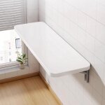 Quiienclee - 80 * 50 * 1. 6cm table pliante murale en panneaux de densit blanc pour salon cuisine